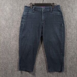 Not‎ Your Daughter's Jeans Cropped Jeans Womens 12P Blue Dark Wash Lift Tuck